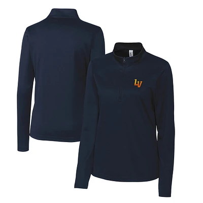 Women's Cutter & Buck Navy Las Vegas Aviators Clique Spin Eco Performance Half-Zip