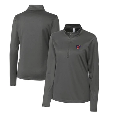 Women's Cutter & Buck Steel Jacksonville Jumbo Shrimp Clique Spin Eco Performance Half-Zip