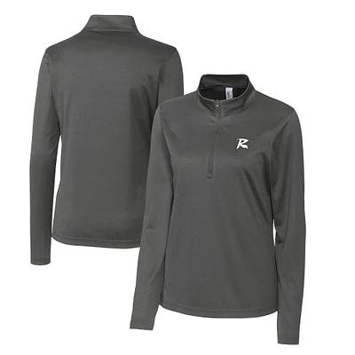 Women's Cutter & Buck Steel Richmond Flying Squirrels Clique Spin Eco Performance Half-Zip