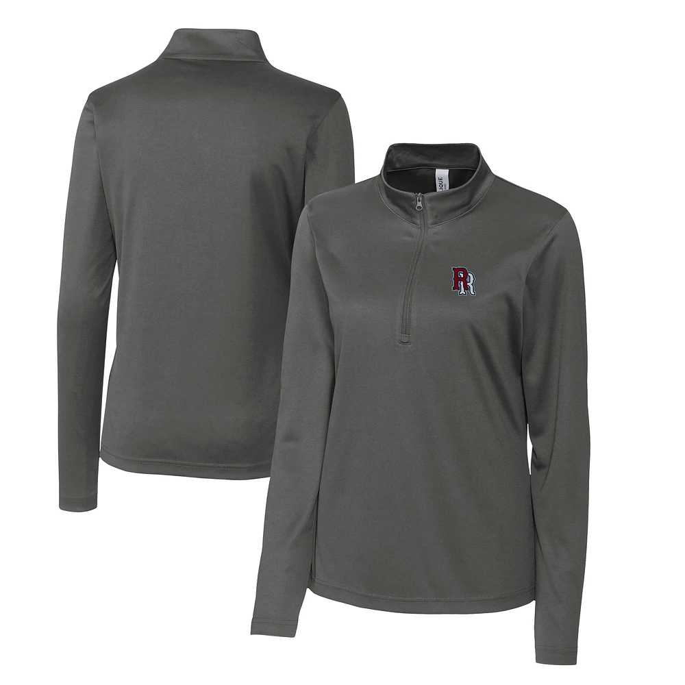 Women's Cutter & Buck Steel Round Rock Express Clique Spin Eco Performance Half-Zip