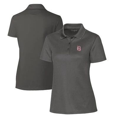 Women's Cutter & Buck Steel Birmingham Barons Clique Spin Eco Performance Pique Polo