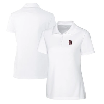 Women's Cutter & Buck White Birmingham Barons Clique Spin Eco Performance Pique Polo