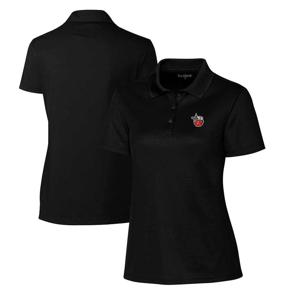 Women's Cutter & Buck Black Fort Wayne TinCaps Clique Spin Eco Performance Pique Polo