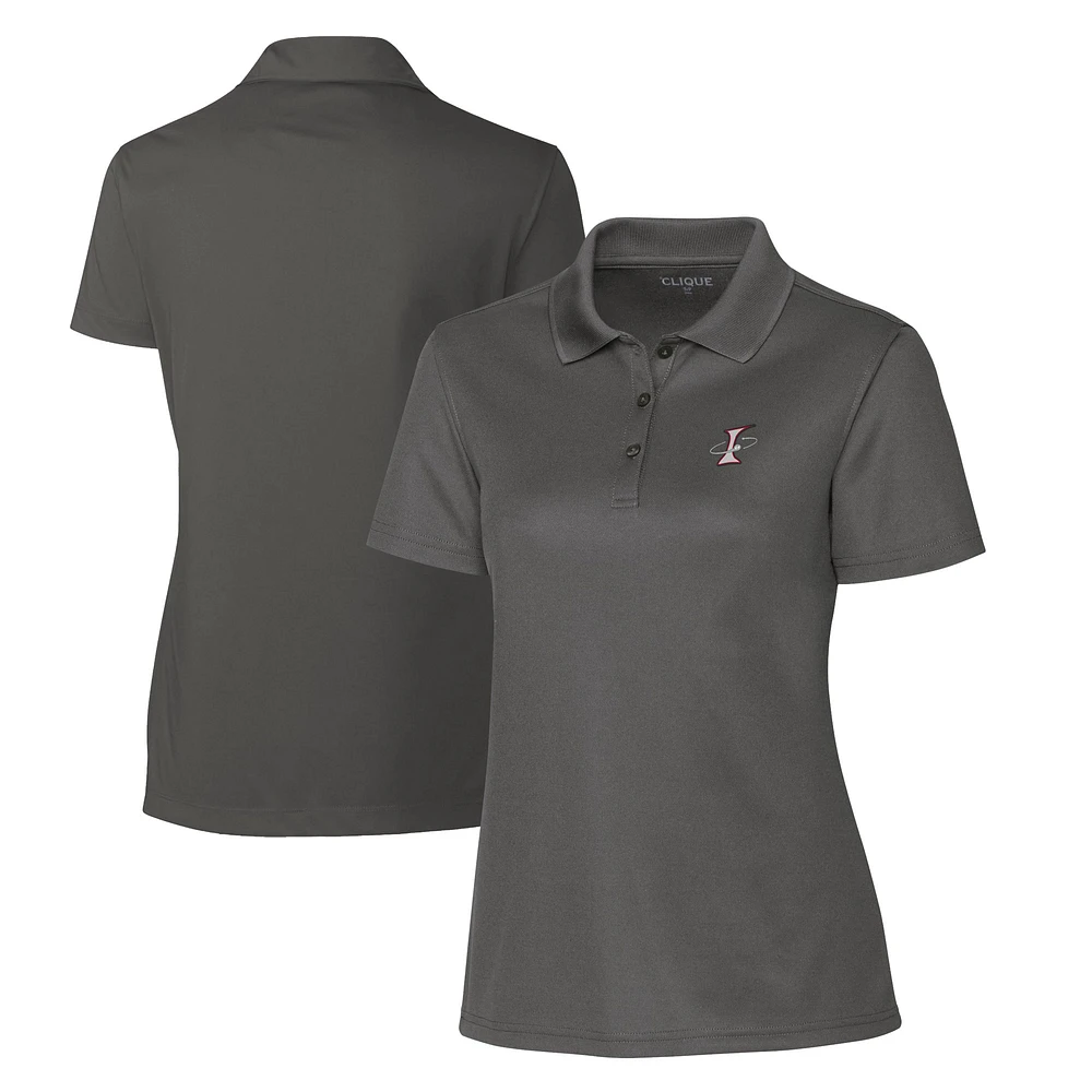 Women's Cutter & Buck Steel Albuquerque Isotopes Clique Spin Eco Performance Pique Polo
