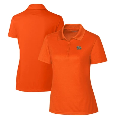 Women's Cutter & Buck Orange Norfolk Tides Clique Spin Eco Performance Pique Polo