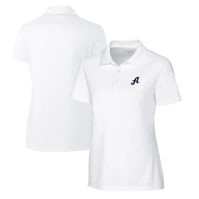Women's Cutter & Buck White Reno Aces Clique Spin Eco Performance Pique Polo