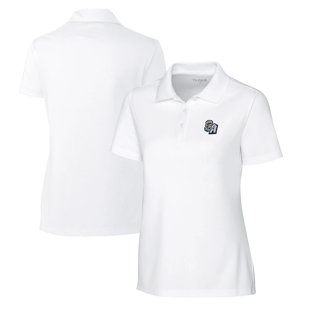 Women's Cutter & Buck White San Antonio Missions Clique Spin Eco Performance Pique Polo
