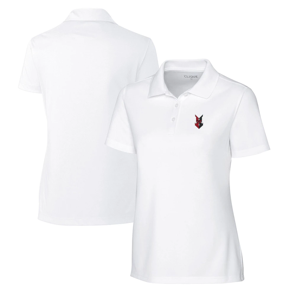 Women's Cutter & Buck White Indianapolis Indians Clique Spin Eco Performance Pique Polo