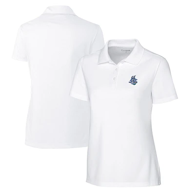 Women's Cutter & Buck  White Hartford Yard Goats Clique Spin Eco Performance Pique Polo