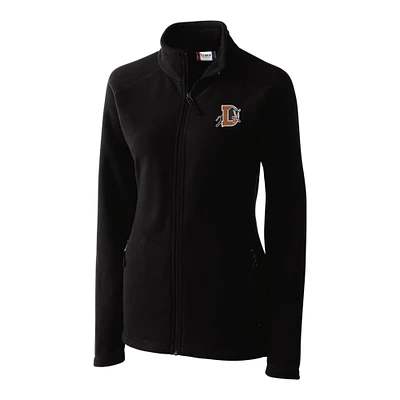 Women's Cutter & Buck Black Durham Bulls Clique Summit Performance Fleece Raglan Full-Zip Jacket