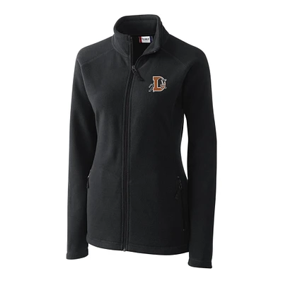 Women's Cutter & Buck Charcoal Durham Bulls Clique Summit Performance Fleece Raglan Full-Zip Jacket