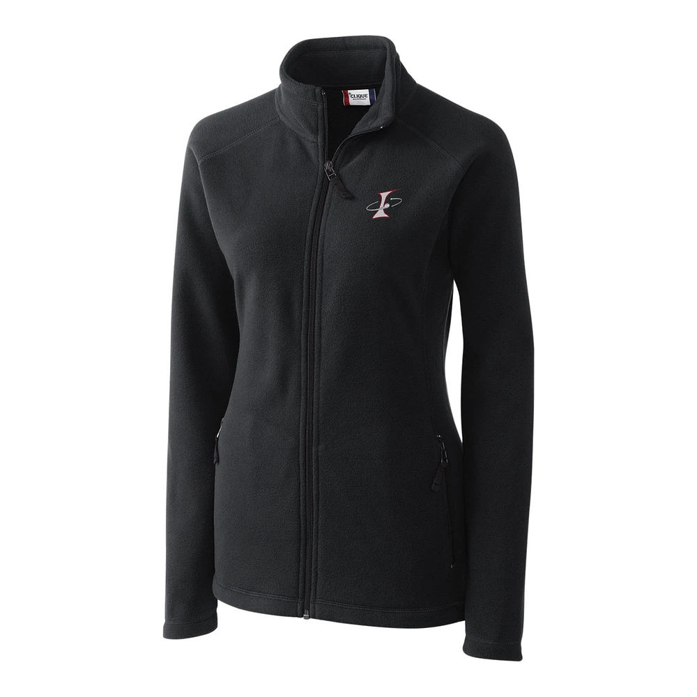 Women's Cutter & Buck Charcoal Albuquerque Isotopes Clique Summit Performance Fleece Raglan Full-Zip Jacket