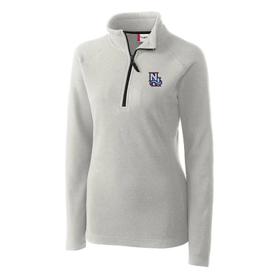 Women's Cutter & Buck Silver New Hampshire Fisher Cats Clique Summit Performance Fleece Half-Zip Pullover Jacket