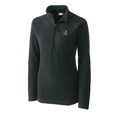 Women's Cutter & Buck Charcoal Round Rock Express Clique Summit Performance Fleece Half-Zip Pullover Jacket