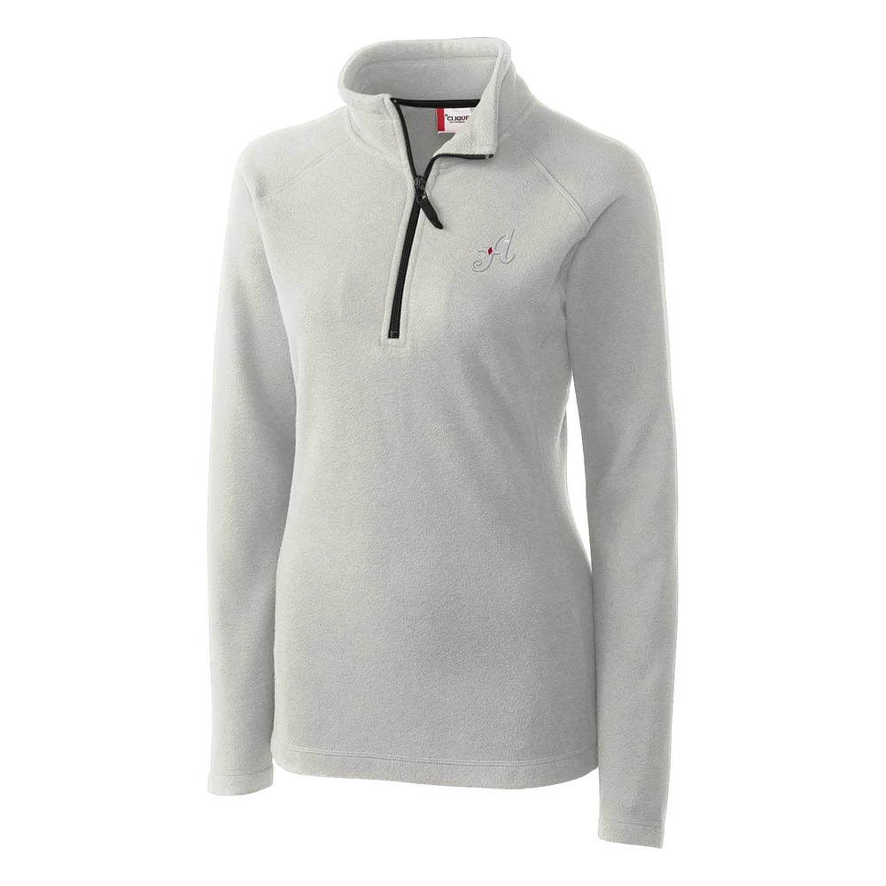 Women's Cutter & Buck Silver Reno Aces Clique Summit Performance Fleece Half-Zip Pullover Jacket