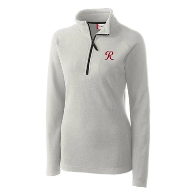 Women's Cutter & Buck Silver Tacoma Rainiers Clique Summit Performance Fleece Half-Zip Pullover Jacket