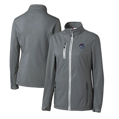 Women's Cutter & Buck Steel Binghamton Rumble Ponies Clique Telemark Eco Stretch Softshell Full-Zip Jacket