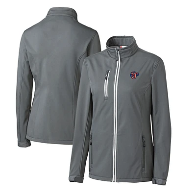Women's Cutter & Buck Steel Jacksonville Jumbo Shrimp Clique Telemark Eco Stretch Softshell Full-Zip Jacket