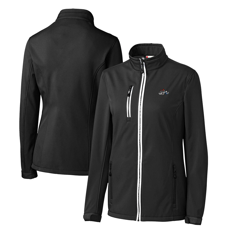 Women's Cutter & Buck Rocket City Trash Pandas Clique Telemark Eco Stretch Softshell Full-Zip Jacket