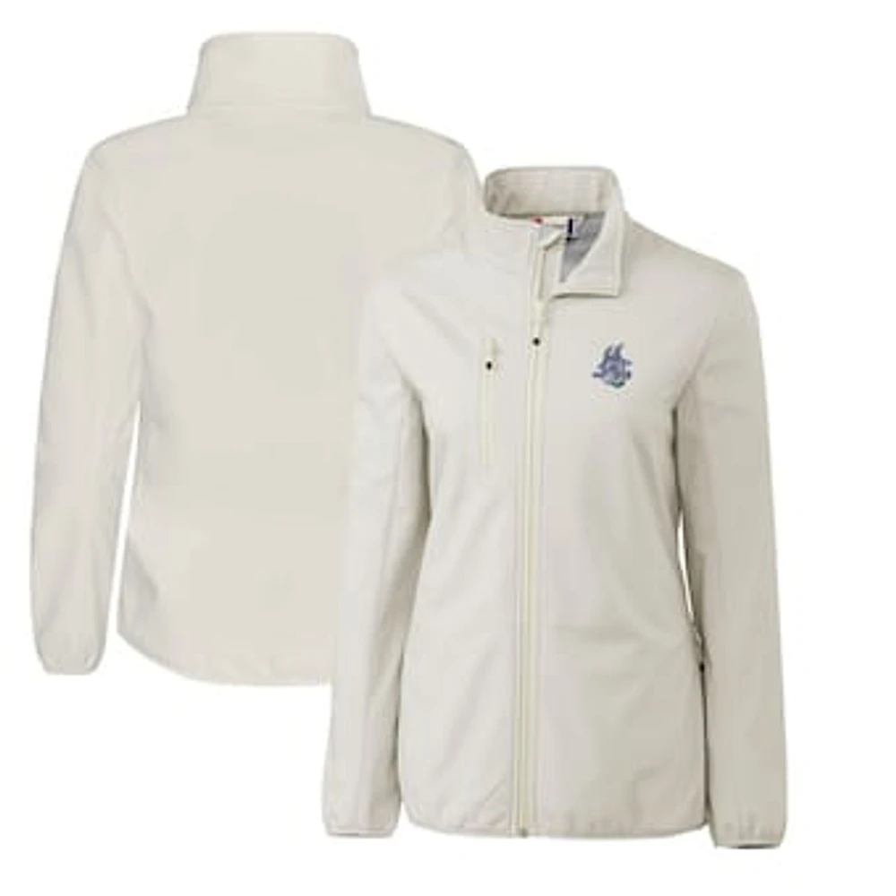 Women's Cutter & Buck Gray Hartford Yard Goats Clique Trail Stretch Softshell Full-Zip Jacket