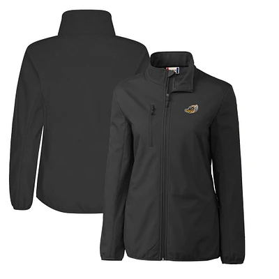 Women's Cutter & Buck Akron RubberDucks Clique Trail Stretch Softshell Full-Zip Jacket