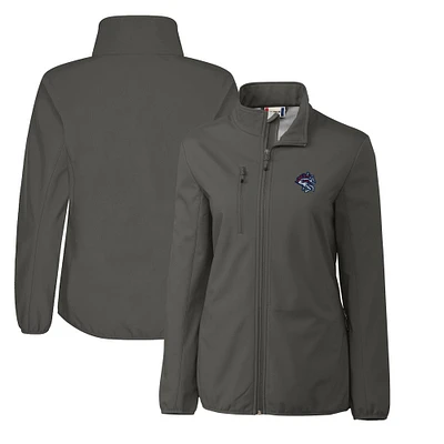 Women's Cutter & Buck Steel Binghamton Rumble Ponies Clique Trail Stretch Softshell Full-Zip Jacket