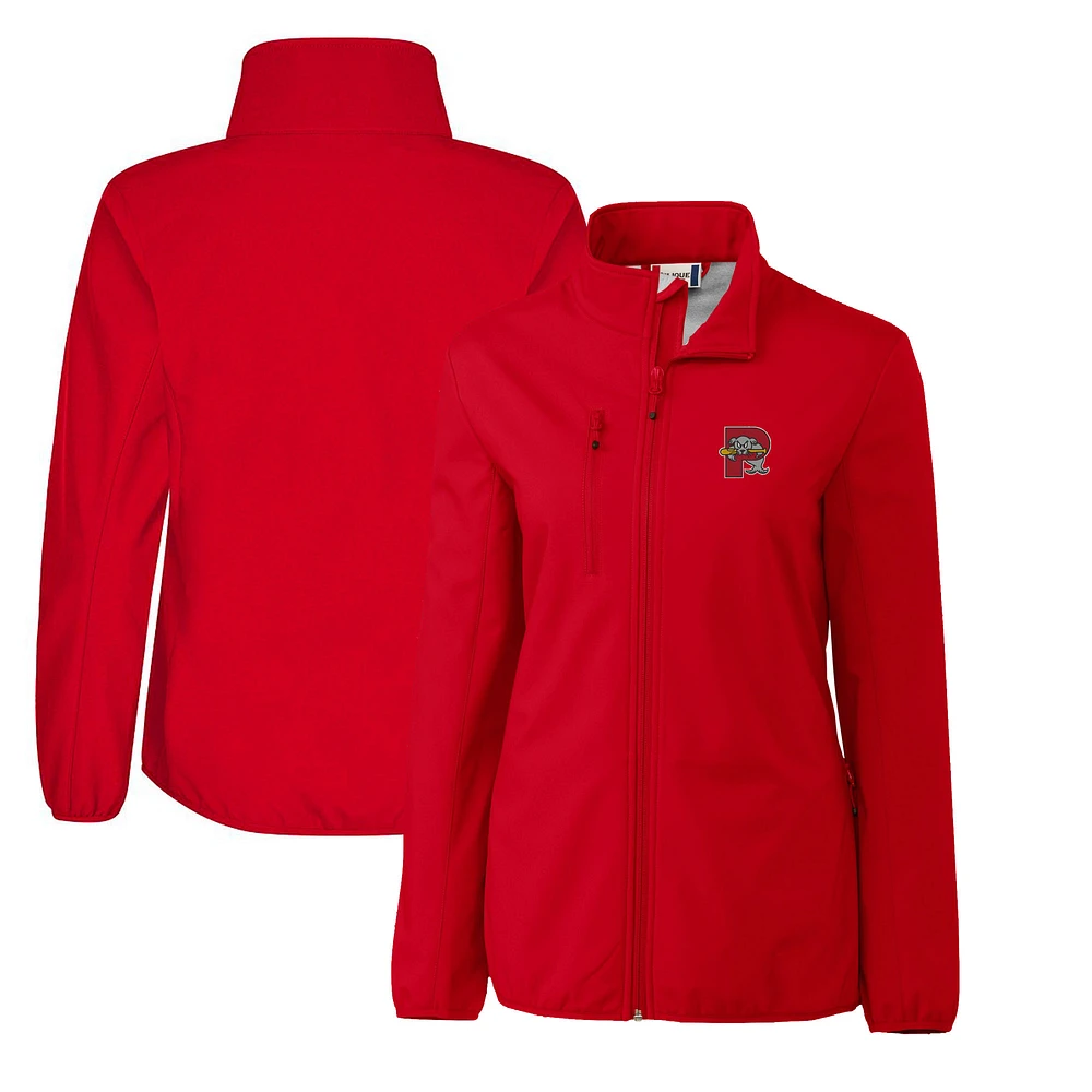Women's Cutter & Buck Portland Sea Dogs Clique Trail Stretch Softshell Full-Zip Jacket