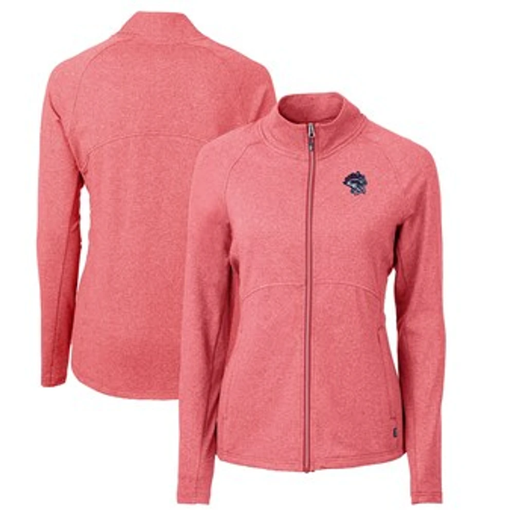 Women's Cutter & Buck Heather Binghamton Rumble Ponies Adapt Eco Knit Recycled Full-Zip Jacket