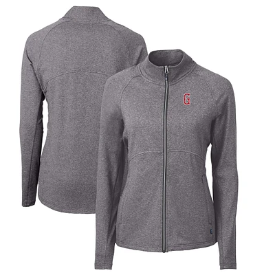 Women's Cutter & Buck Heather Greenville Drive Adapt Eco Knit Recycled Full-Zip Jacket