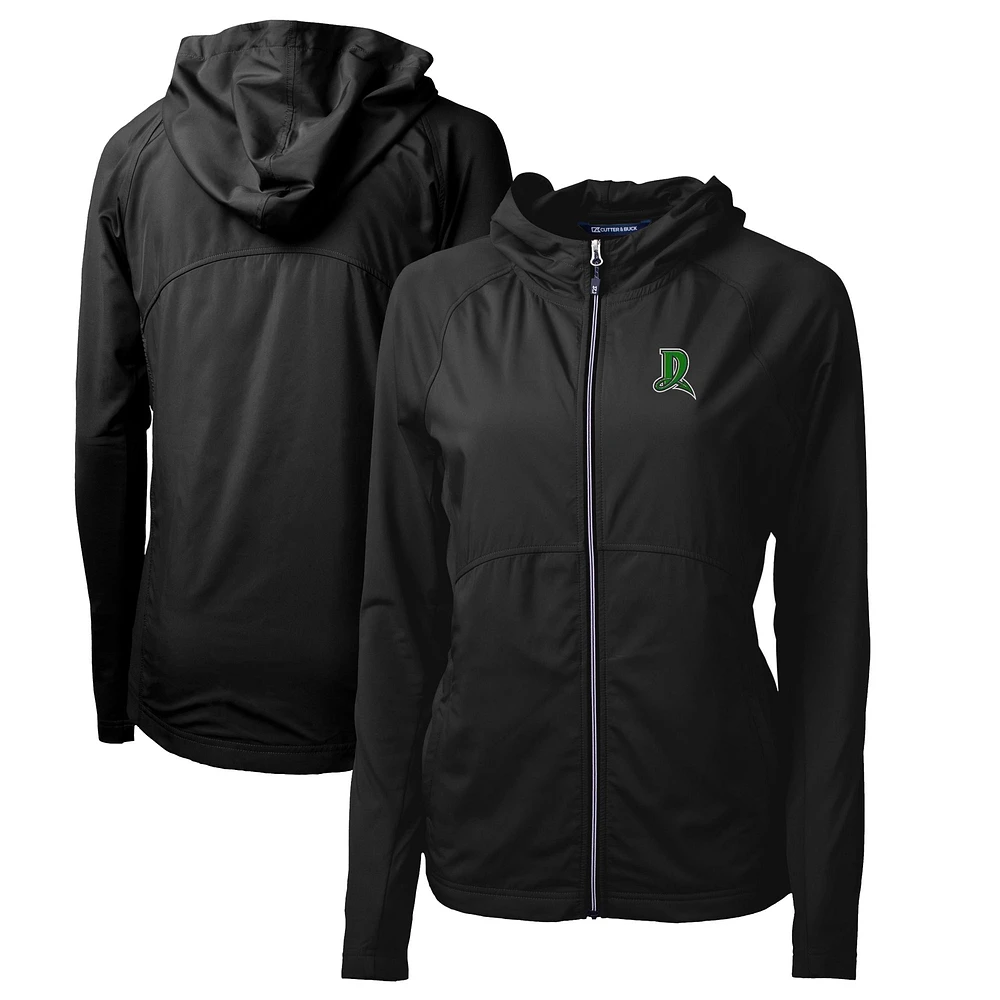 Women's Cutter & Buck Dayton Dragons Adapt Eco Knit Hybrid Recycled Raglan Full-Zip Jacket
