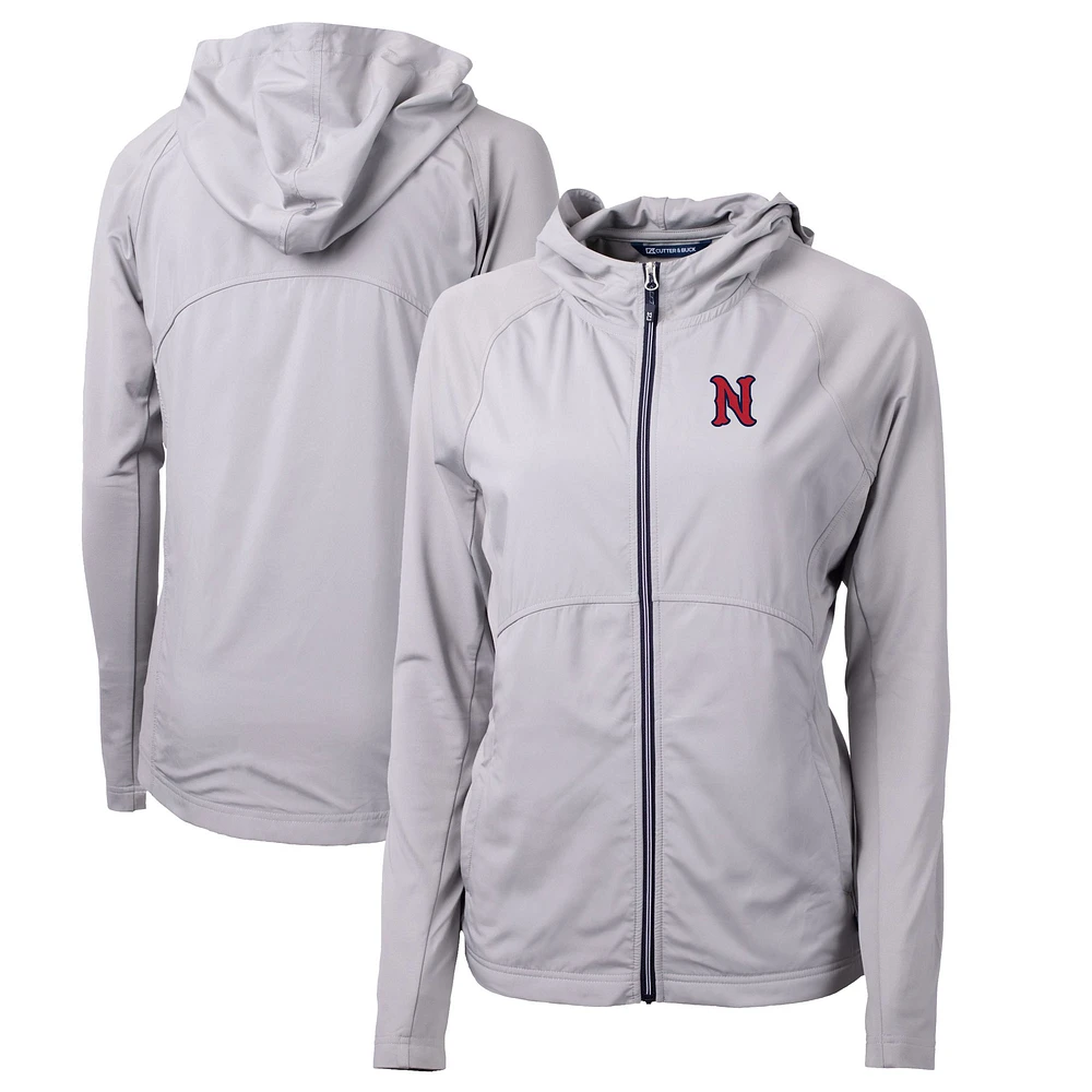 Women's Cutter & Buck Nashville Sounds Adapt Eco Knit Hybrid Recycled Raglan Full-Zip Jacket
