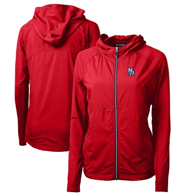 Women's Cutter & Buck New Hampshire Fisher Cats Adapt Eco Knit Hybrid Recycled Raglan Full-Zip Jacket