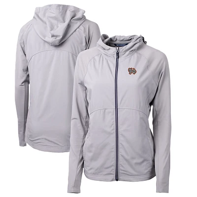 Women's Cutter & Buck Norfolk Tides Adapt Eco Knit Hybrid Recycled Raglan Full-Zip Jacket