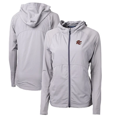 Women's Cutter & Buck Sacramento River Cats Adapt Eco Knit Hybrid Recycled Raglan Full-Zip Jacket