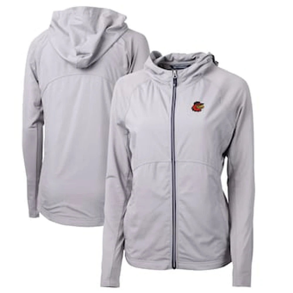 Women's Cutter & Buck Rochester Red Wings Adapt Eco Knit Hybrid Recycled Raglan Full-Zip Jacket