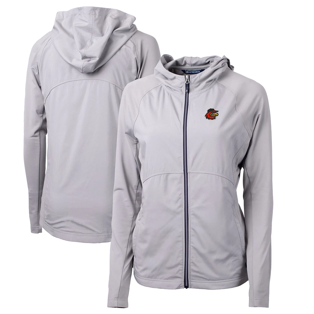 Women's Cutter & Buck Rochester Red Wings Adapt Eco Knit Hybrid Recycled Raglan Full-Zip Jacket