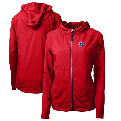 Women's Cutter & Buck South Bend Cubs Adapt Eco Knit Hybrid Recycled Raglan Full-Zip Jacket