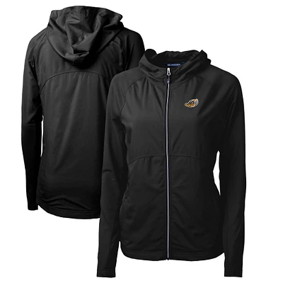 Women's Cutter & Buck Akron RubberDucks Adapt Eco Knit Hybrid Recycled Raglan Full-Zip Jacket