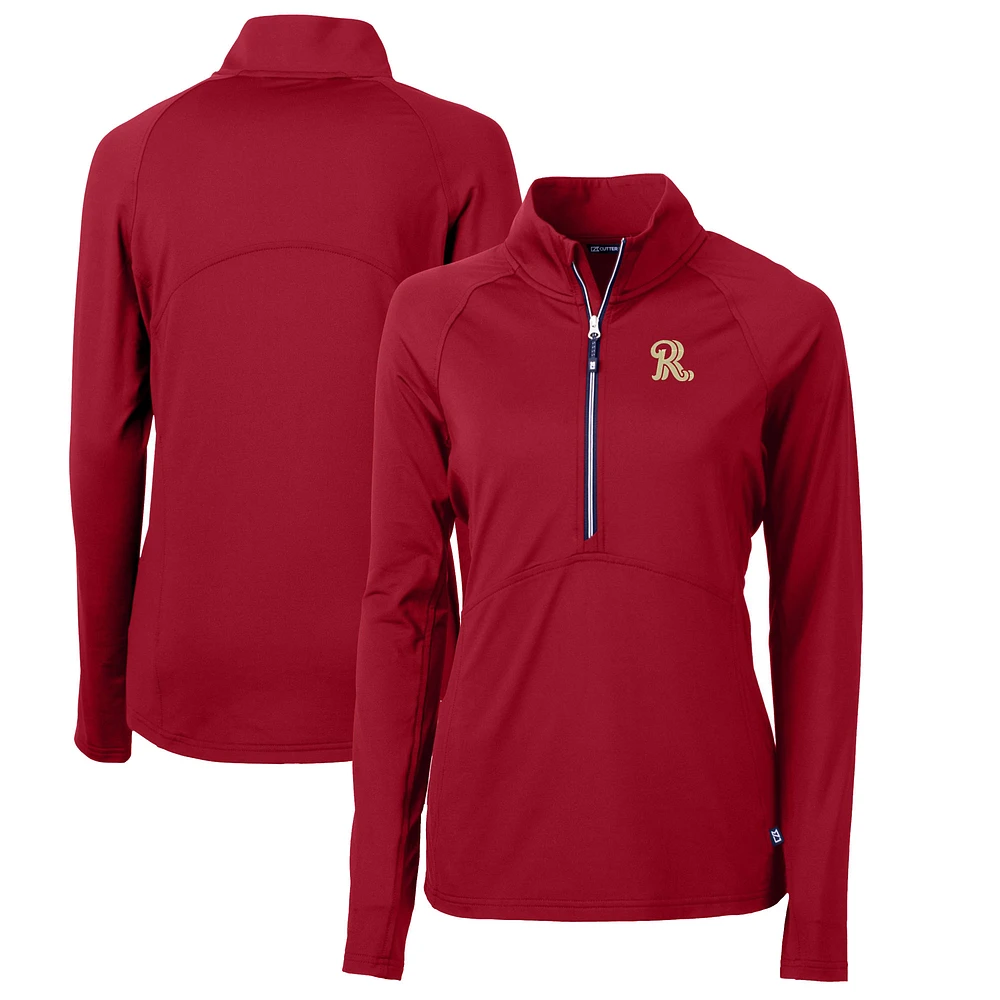 Women's Cutter & Buck Frisco RoughRiders Adapt Eco Knit Stretch Recycled Half-Zip Top