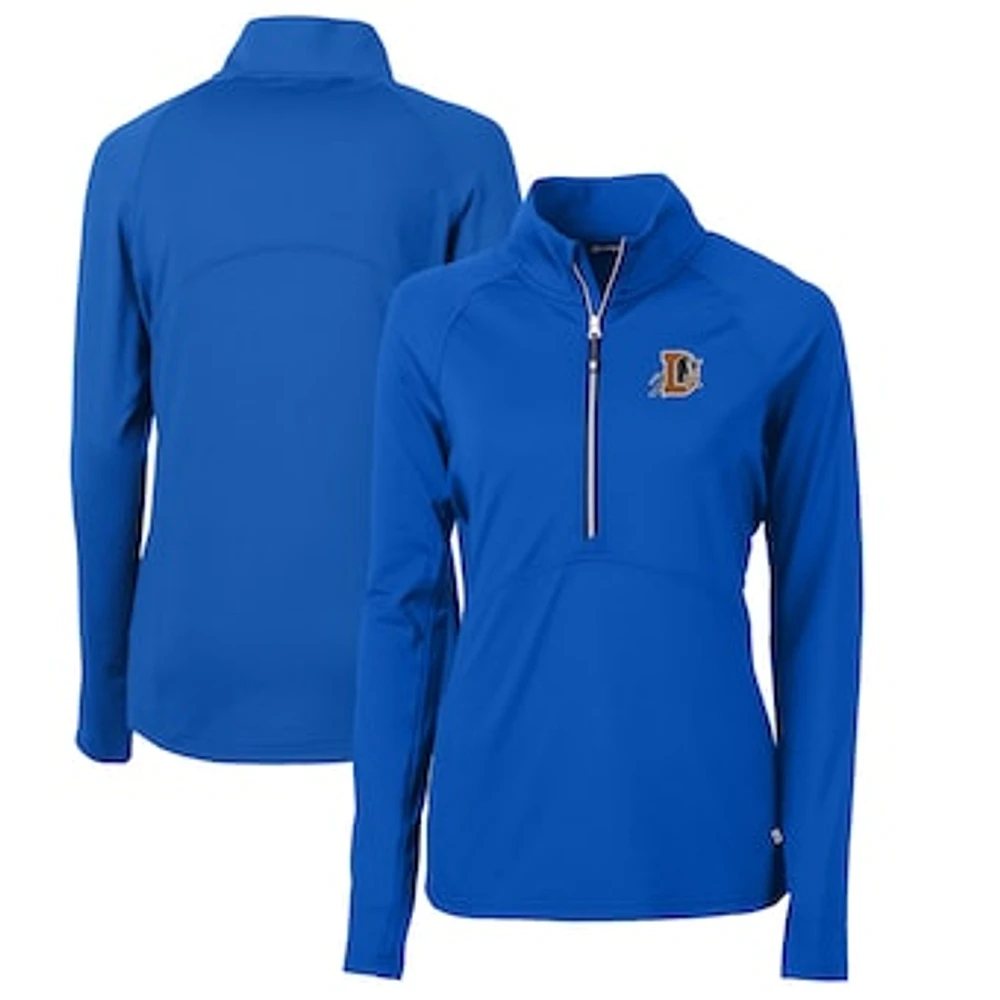 Women's Cutter & Buck Durham Bulls Adapt Eco Knit Stretch Recycled Half-Zip Top