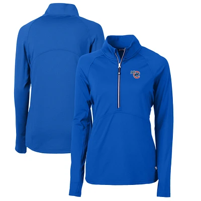 Women's Cutter & Buck Iowa Cubs Adapt Eco Knit Stretch Recycled Half-Zip Top