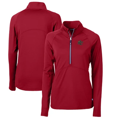 Women's Cutter & Buck Sacramento River Cats Adapt Eco Knit Stretch Recycled Half-Zip Top