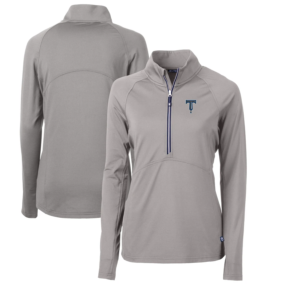 Women's Cutter & Buck Tulsa Drillers Adapt Eco Knit Stretch Recycled Half-Zip Top