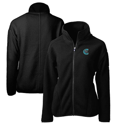 Women's Cutter & Buck Charlotte Knights Cascade Eco Sherpa Full-Zip Fleece Jacket