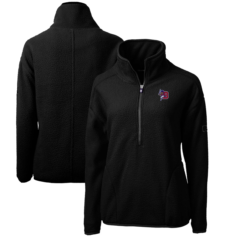 Women's Cutter & Buck Buffalo Bisons Cascade Eco Sherpa Fleece Half-Zip Jacket