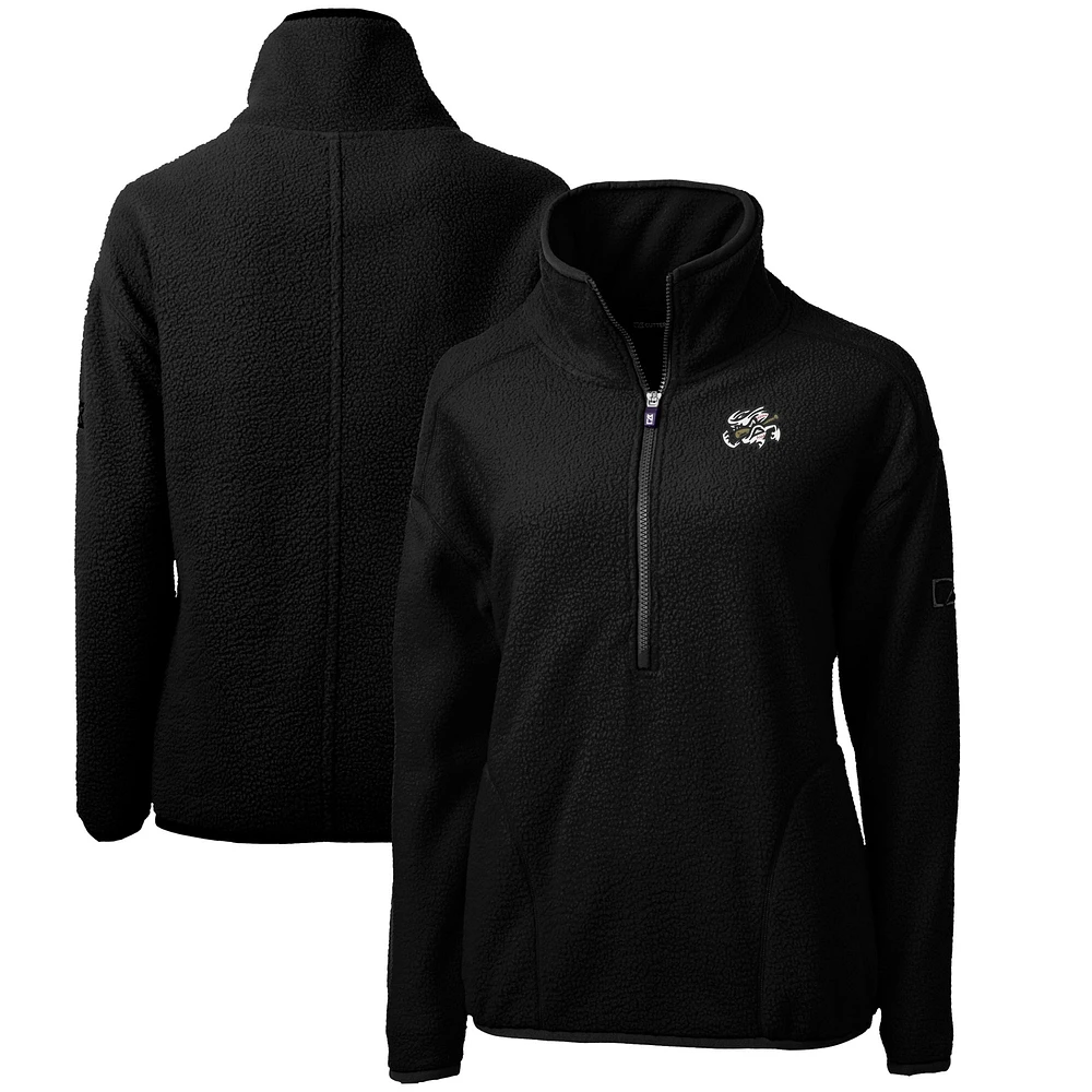 Women's Cutter & Buck Omaha Storm Chasers Cascade Eco Sherpa Fleece Half-Zip Jacket