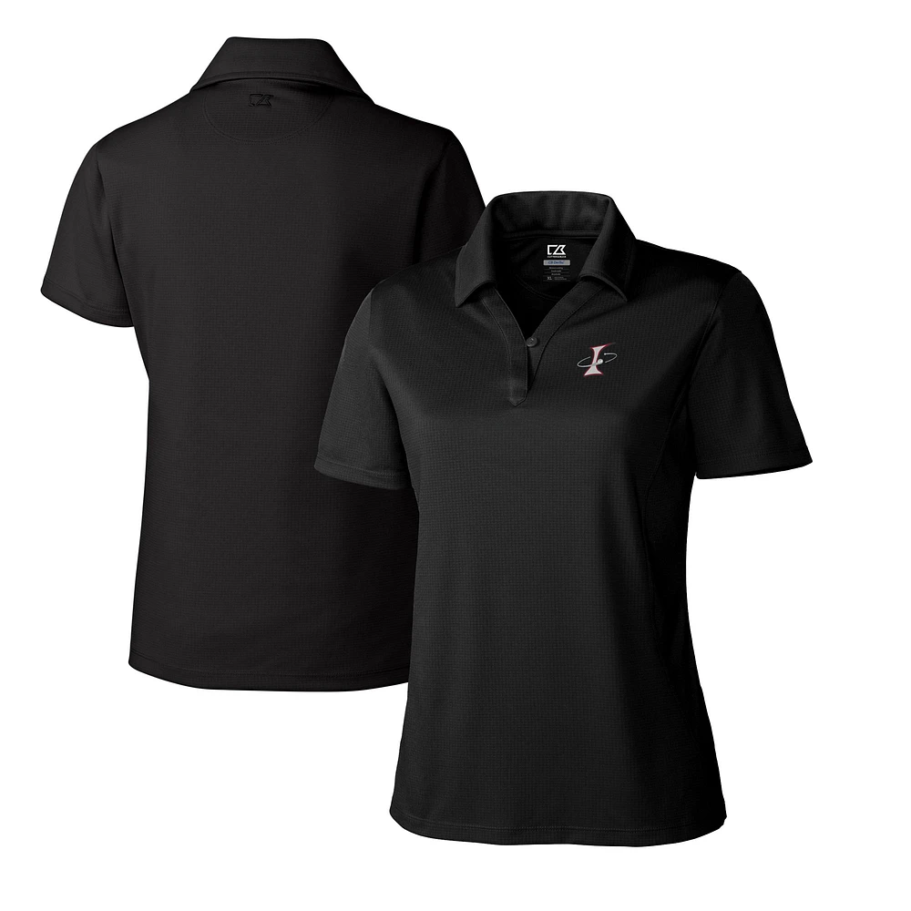 Women's Cutter & Buck Black Albuquerque Isotopes CB DryTec Genre Textured Solid Polo