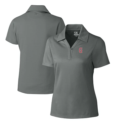 Women's Cutter & Buck Gray Greenville Drive CB DryTec Genre Textured Solid Polo