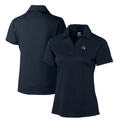 Women's Cutter & Buck Navy Gwinnett Stripers CB DryTec Genre Textured Solid Polo