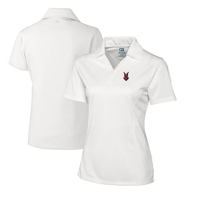 Women's Cutter & Buck White Indianapolis Indians CB DryTec Genre Textured Solid Polo